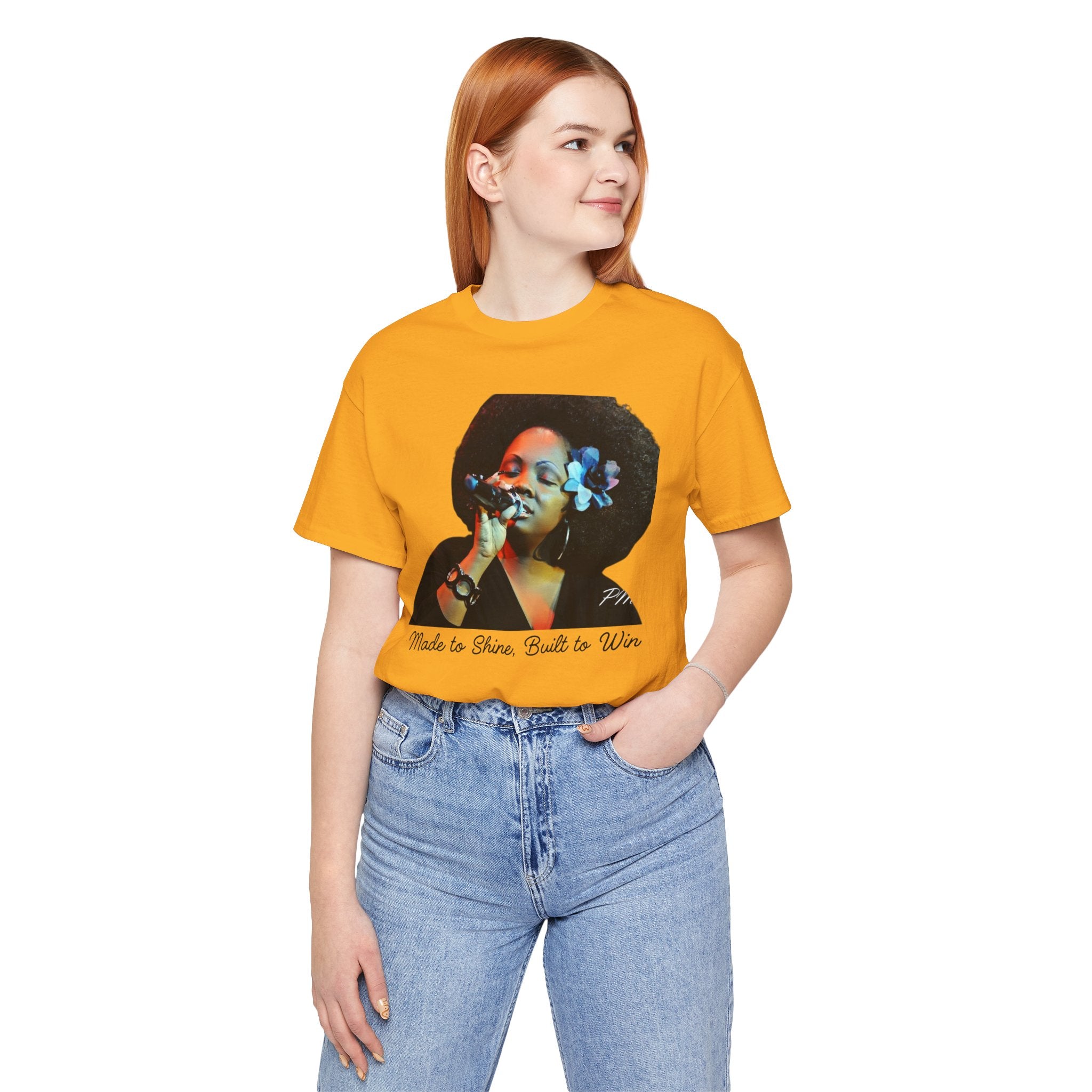 Empowerment T-Shirt – 'Made to Shine, Built to Win' Motivational Graphic Tee